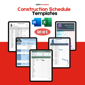 Construction Schedule Templates